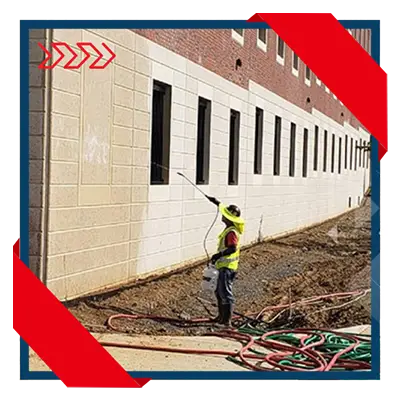 Power Washing Pre-Fabricated Walls